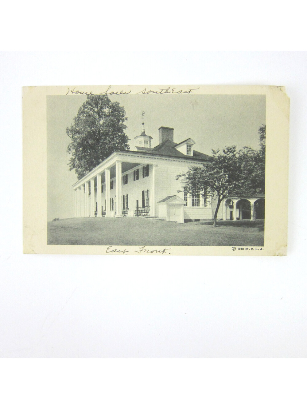 Vintage Postcard George Washington Mount Vernon Mansion East Front Virginia 1938